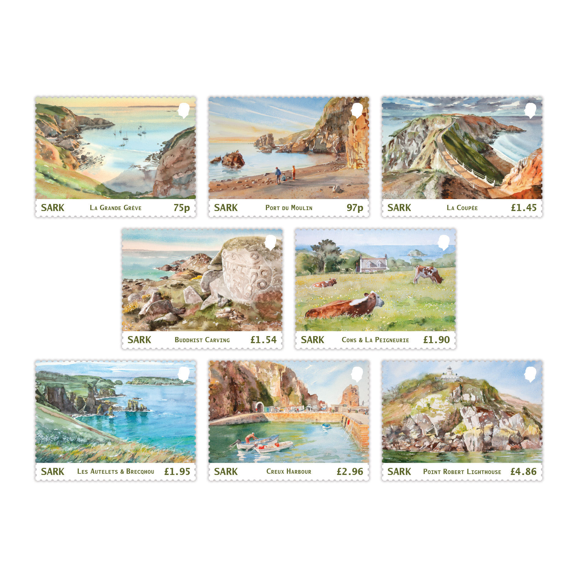 Set of 8 Stamps
